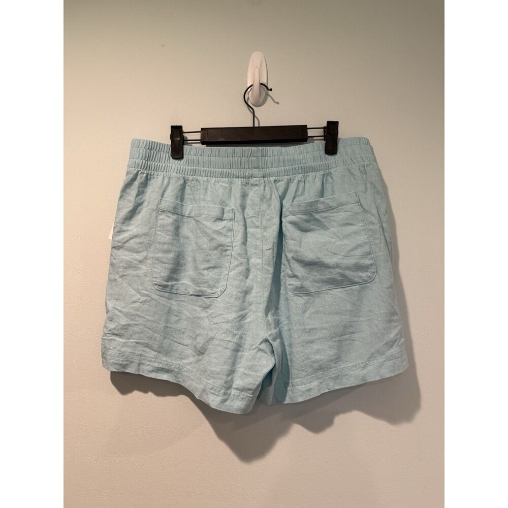NEW Old Navy Pull On Shorts Womens Large Linen Elastic Waist High Rise Travel - Picture 2 of 7